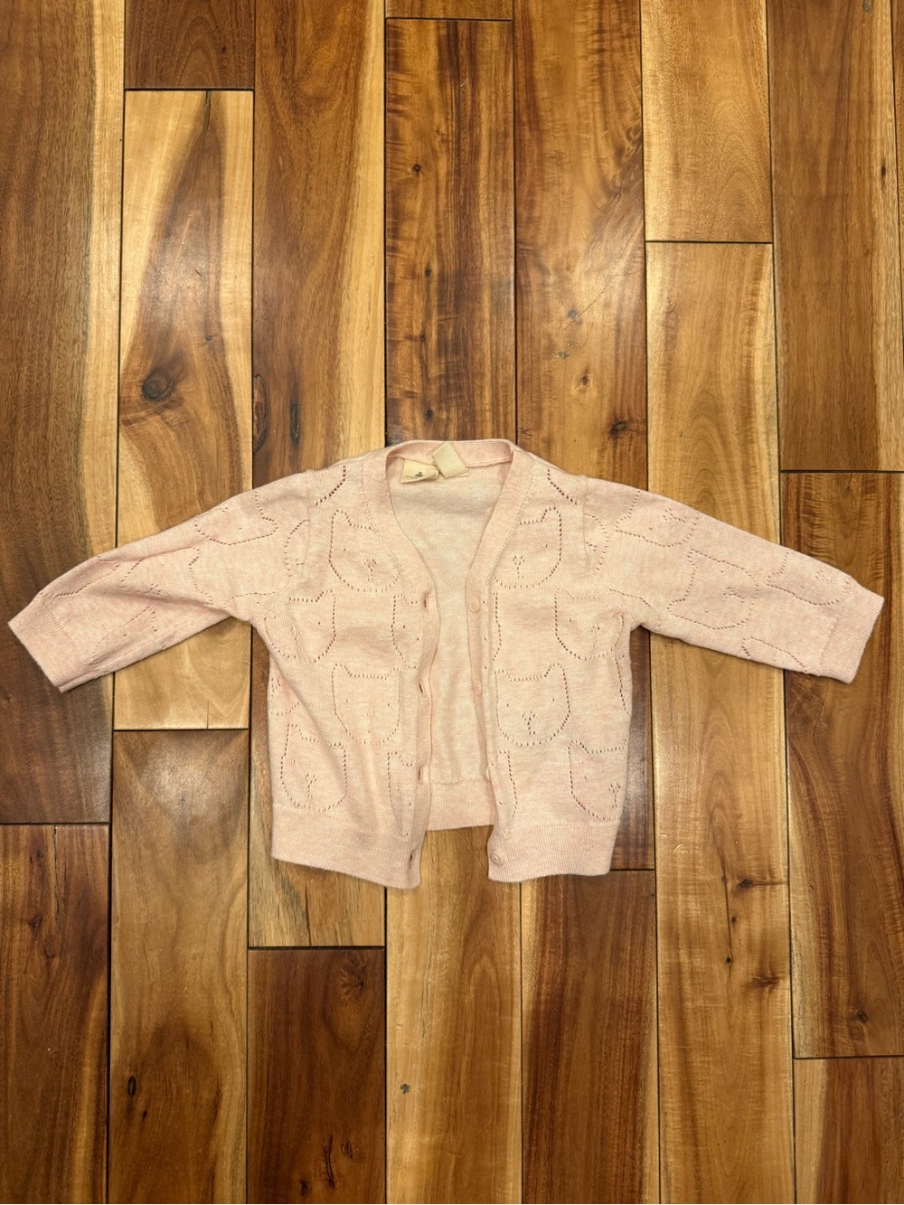 GAP Baby Light Pink Knit Cardigan